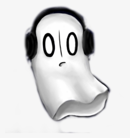 #ghost #napstablook #spooky #spoopy - Headphones, HD Png Download, Transparent PNG