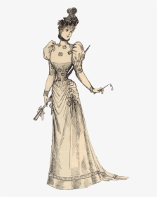 Victorian Era Edwardian Era Clip Art - Victorian Woman Png, Transparent Png, Transparent PNG