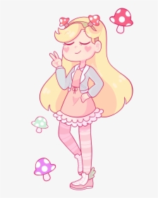 Mushroom Dress By Isosceless Star Force, Anime Stars, - Star Butterfly Pink Outfit, HD Png Download, Transparent PNG