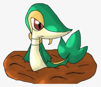 Snivy Sinking Deep In Quicksand - Cartoon, HD Png Download, Transparent PNG