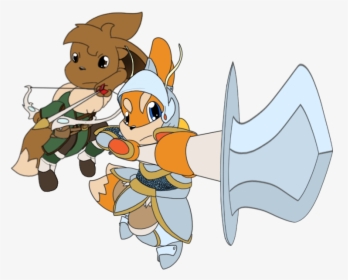 The Archer And Dragoon I Based Tag’s Armor Off Of Kommo-o’s - Cartoon, HD Png Download, Transparent PNG