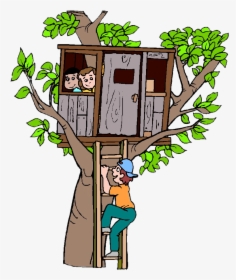 Children In Treehouse - Tree House Clipart, HD Png Download, Transparent PNG