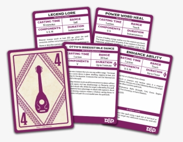 Dungeons And Dragons Spellbook Cards Bard, HD Png Download, Transparent PNG