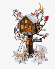 Advent Calendar Christmas Treehouse - Illustration, HD Png Download, Transparent PNG