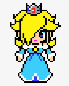 Mario Rosalina Pixel Art Grid - Pixel Art Mario Princess Rosalina, HD Png Download, Transparent PNG