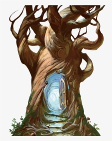 Transparent Fantasy World Clipart - Tree Hollow Drawing, HD Png Download, Transparent PNG