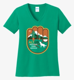 Women S 100% Cotton Kelly Green Altnps V Neck T Shirt - Stem Gem T Shirts, HD Png Download, Transparent PNG