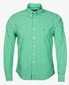 ~tommy Hilfiger Green White Checkered Shirt New York - Tommy Hilfiger Shirts Green, HD Png Download, Transparent PNG