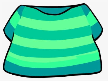 Image Aqua Striped Clothing - Club Penguin T Shirts, HD Png Download ...