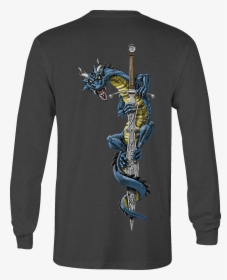 Long Sleeve Tshirt Dragon Knight Sword Shirt For Men - T-shirt, HD Png Download, Transparent PNG
