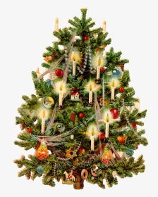 Vintage Christmas Tree Clipart, HD Png Download, Transparent PNG