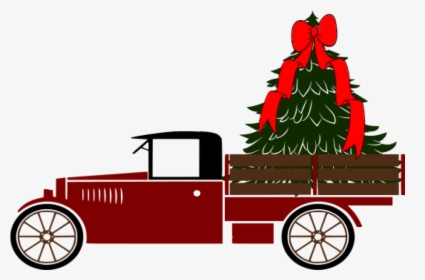Holiday Vintage Christmas Tree Truck - Old Lorry Icon, HD Png Download, Transparent PNG