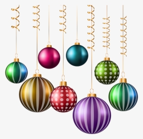 Transparent Hanging Christmas Ornament Clipart - Christmas Ball Hanging Clipart, HD Png Download, Transparent PNG