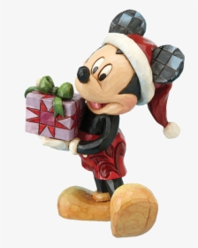 Disney Mickey Mouse Christmas Gift Transparent Background - Jim Shore Disney Ornament, HD Png Download, Transparent PNG