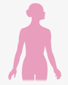 Silhouette Of A Woman - Pink Woman Silhouette Clipart, HD Png Download, Transparent PNG