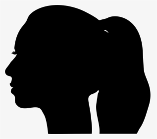 Female Head Profile Silhouette - Female Human Head Silhouette, HD Png Download, Transparent PNG