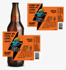 Riot Brewing Co Riot Beer Sorry We Took - Beer Bottle, HD Png Download, Transparent PNG
