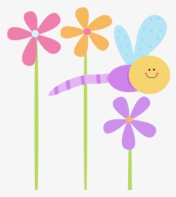 Transparent Dragonfly Clip Art - Clipart Cute Flower Png, Png Download, Transparent PNG