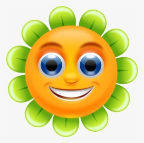 Smiling Flower Png, Transparent Png, Transparent PNG