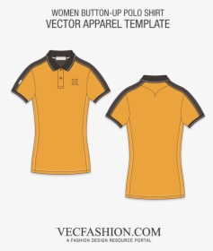Transparent T-shirt Template Png - Polo Shirt Design Women, Png Download, Transparent PNG