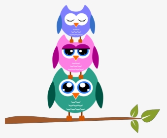 Owl Family Clipart Png Transparent Png , Png Download - Owl Clip Art Transparent Background, Png Download, Transparent PNG