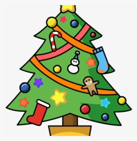 Transparent Christmas Cardinals Clipart - Christmas Tree Cartoon Clipart, HD Png Download, Transparent PNG