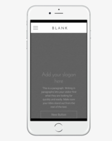 Blank Parallax Template Mobile View - Iphone, HD Png Download, Transparent PNG