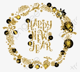 Gold Vector Lace And - Happy New Year Png File, Transparent Png, Transparent PNG