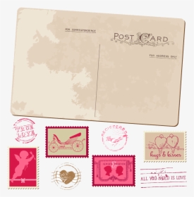 Postcard Postage Stamp Greeting Card Transprent Png - Undangan Pernikahan Perangko, Transparent Png, Transparent PNG