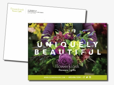 Custom Postcard Example - Opening Of Flower Kiosk Flyers, HD Png Download, Transparent PNG
