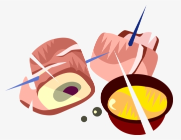 Vector Illustration Of Hors D Oeuvres Canapé Rolled - Starters Food Vector Png, Transparent Png, Transparent PNG
