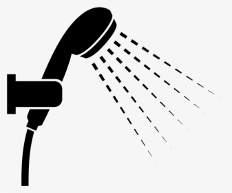Shower Head Clip Art - Transparent Shower Clipart Black And White, HD Png Download, Transparent PNG