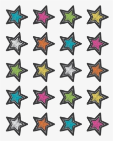 Tcr 3555 Chalkboard Bright Star Stickers - Star, HD Png Download, Transparent PNG