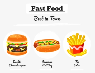 Fast Food Illustration Free Vector And Png - Junk Food, Transparent Png, Transparent PNG
