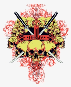 And Illustrator Skull T-shirt Sword Adobe Clipart - T-shirt, HD Png Download, Transparent PNG