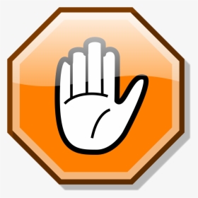 Stop Hand Black And White Clipart, HD Png Download, Transparent PNG