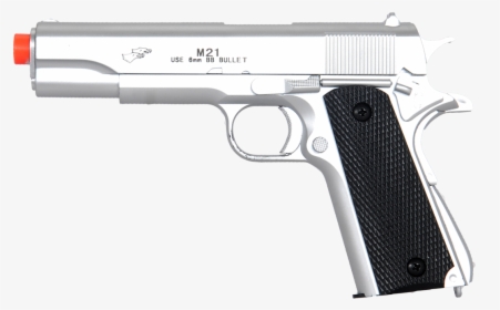 Uk Arms M21s 1911 Spring Airsoft Pistol - M1911 Bb Pistol Silver, HD Png Download, Transparent PNG