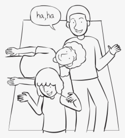 Three People Lying With Heads On Each Other S Stomachs, - Line Art, HD Png Download, Transparent PNG