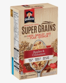 Quaker® Super Grains Apples & Cinnamon Instant Hot - Quaker Oatmeal Coconut And Honey, HD Png Download, Transparent PNG