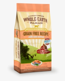 Whole Earth Farms Grain Free Real Salmon Recipe Dry - Whole Earth Farms Cat Food Salmon, HD Png Download, Transparent PNG