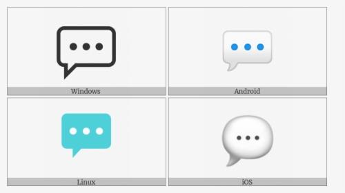 Speech Balloon On Various Operating Systems - 🔯, HD Png Download, Transparent PNG