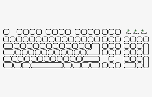 Clavier Without Labels Shapes Only - Computer Keyboard Without Label, HD Png Download, Transparent PNG