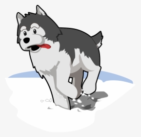 Free Vector Husky Running In Snow - Dogs In Snow Clipart, HD Png Download, Transparent PNG
