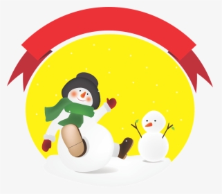 Snow Winter Snowman Free Photo - Cartoon, HD Png Download, Transparent PNG
