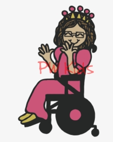 Pink Clipart Wheelchair - Girl In Wheelchair Clipart, HD Png Download, Transparent PNG