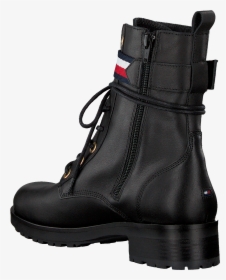 Black Tommy Hilfiger Biker Boots Corporate Ribbon - Work Boots, HD Png Download, Transparent PNG