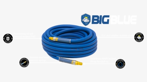 Big Blue Pvc Air Hose - Ethernet Cable, HD Png Download, Transparent PNG