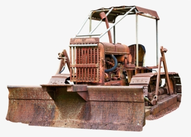 Caterpillar, Chains, Bulldozer, Old, Weathered, Rusty - Old Machine Png, Transparent Png, Transparent PNG