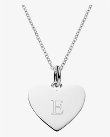 Engraved Sterling Silver Heart Necklace, HD Png Download, Transparent PNG
