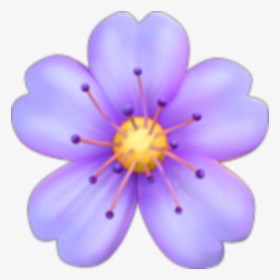 Blue Flower Emoji Png, Transparent Png, Transparent PNG